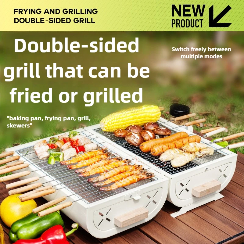 Camping Cooking Griddle - Barbecue Oven Household Grill Portable Outdoor
