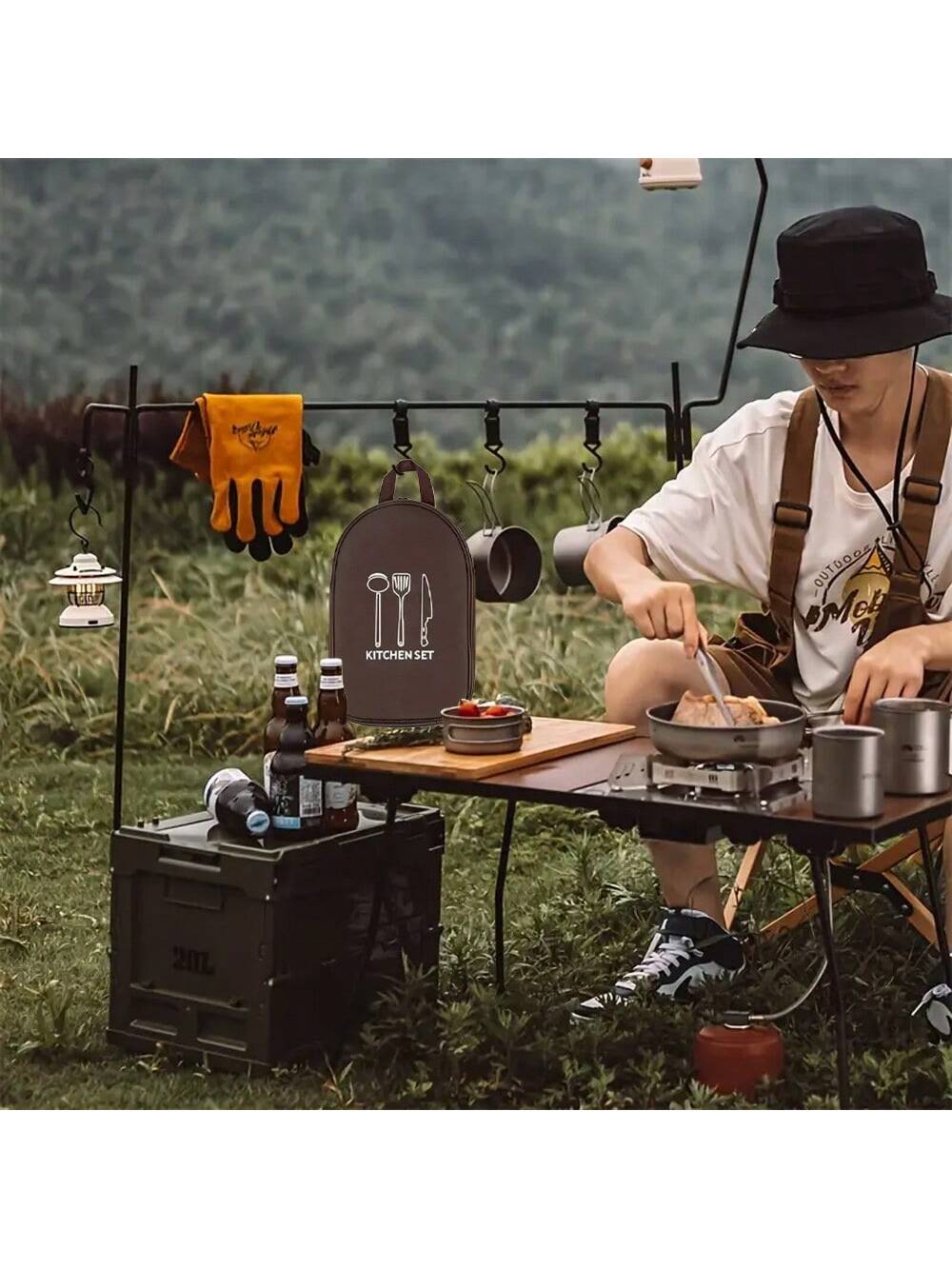 Outdoor Camping Cookware Stora - đánh giá và giá Camping Cooking Utensils Storage