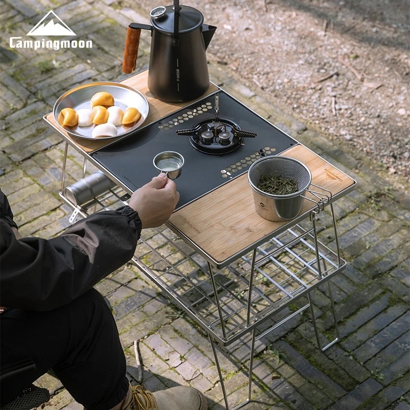TRIMIX Portable Camping IGT Ko - đánh giá và giá Camping Cooking Table With Windshield