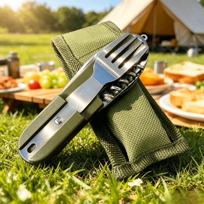 Stainless Steel 7 in 1 Camping - đánh giá và giá Camping Cooking And Cutlery Set