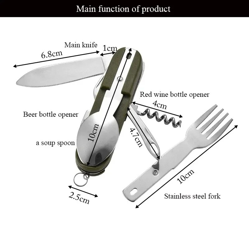 Stainless Steel 7 in 1 Camping - đánh giá và giá Camping Cooking And Cutlery Set