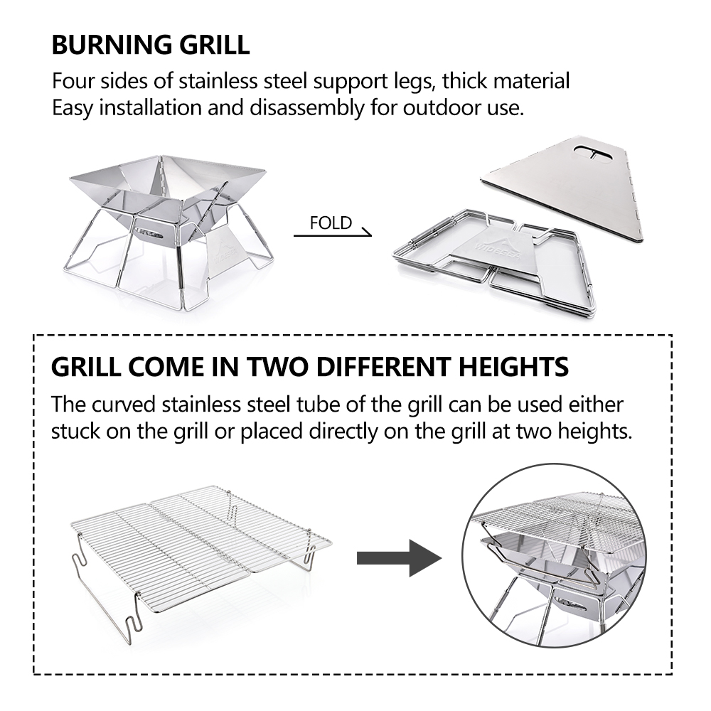 Gấp Nướng Lửa Hố Ngoài Trời Bả - đánh giá và giá Camping Cooking Griddle