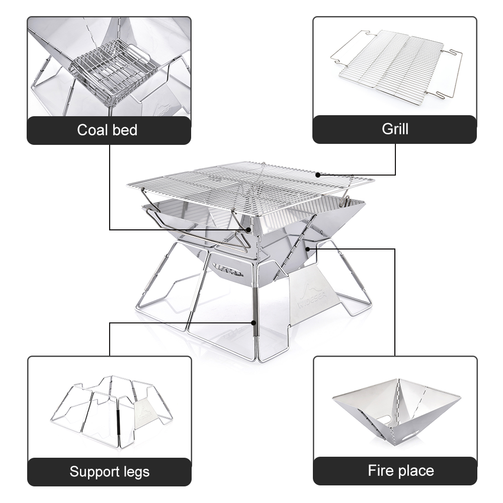 Gấp Nướng Lửa Hố Ngoài Trời Bả - đánh giá và giá Camping Cooking Griddle