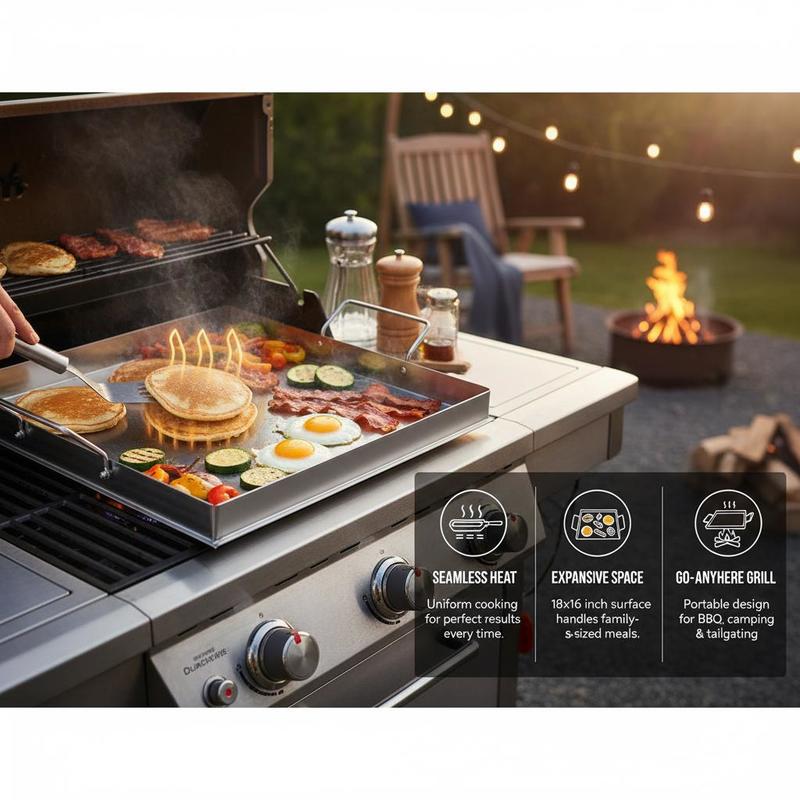 Universal Flat Top Griddle 18x - đánh giá và giá Camping Cooking Griddle