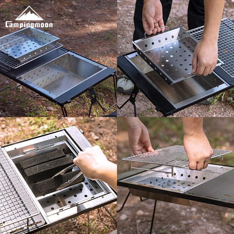 CAMPINGMOON UG-1 IGT Carbon Gr - đánh giá và giá Camping Cooking Table With Windshield