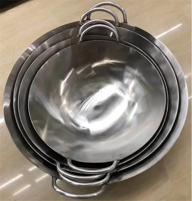 304 stainless steel wok 50 60  - đánh giá và giá Camping Cooking Without Gas