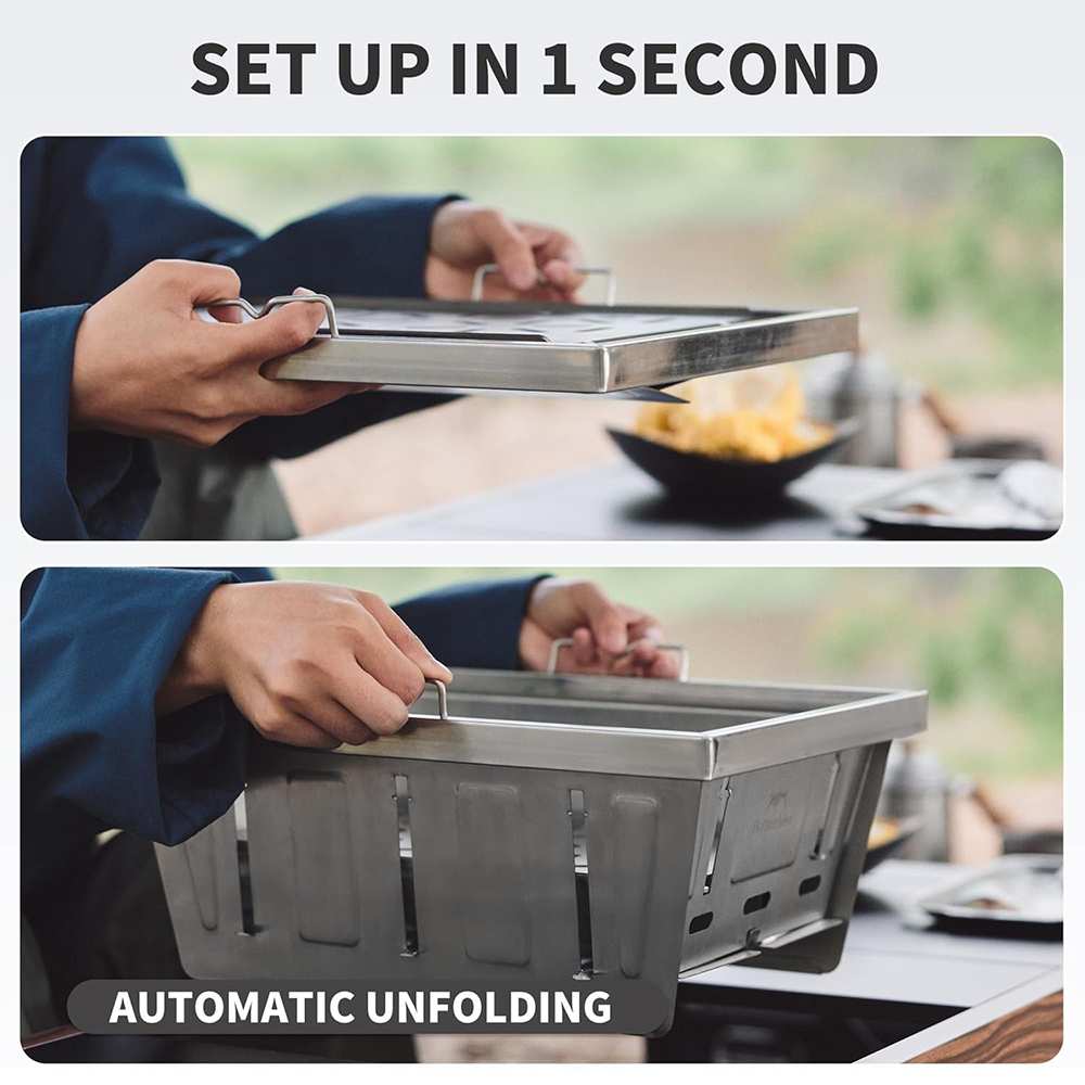 Naturehike Camping Charcoal Gr - đánh giá và giá Camping Cooking Table With Windshield