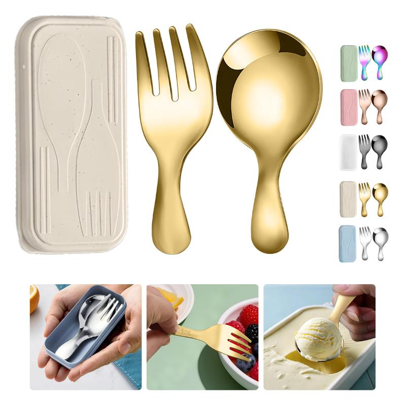 Stainless Steel Portable Spoon - đánh giá và giá Camping Cooking And Eating Set