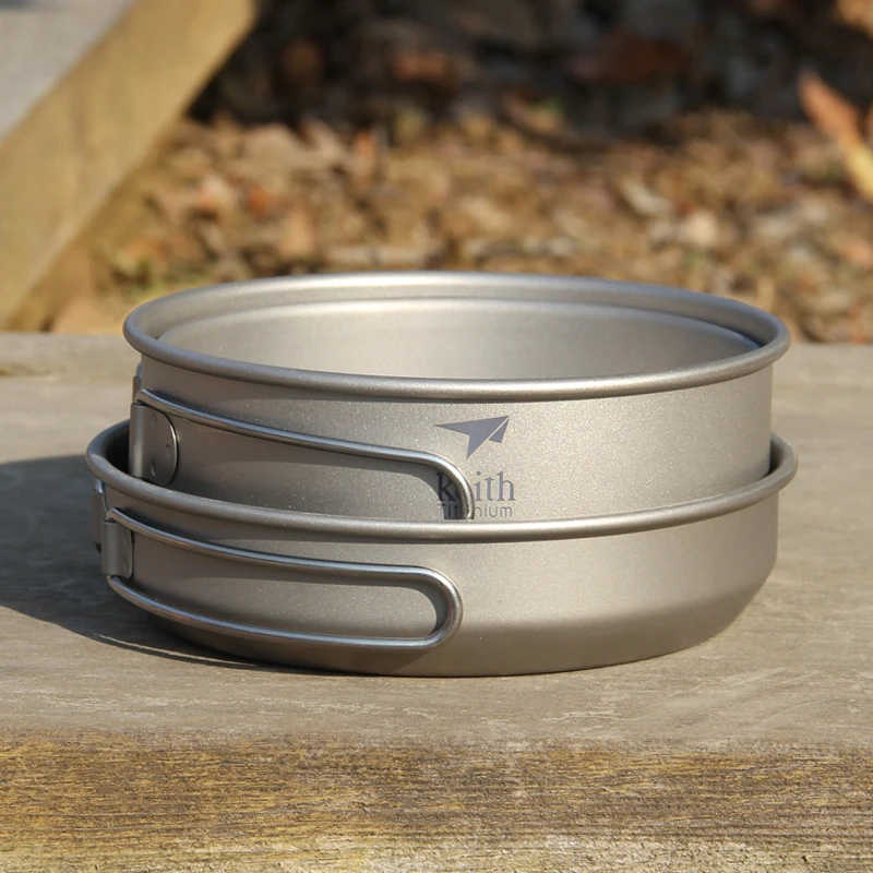 Keith 3PCS Titanium Cookware P - đánh giá và giá Camping Cooking Griddle