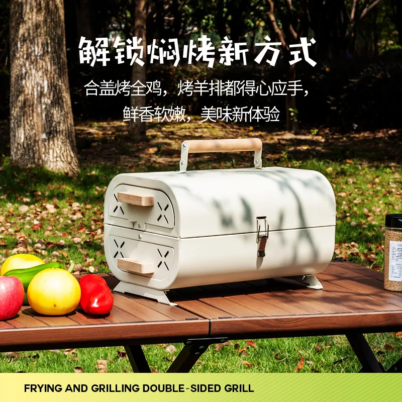 Barbecue Oven Household Grill  - đánh giá và giá Camping Cooking Griddle