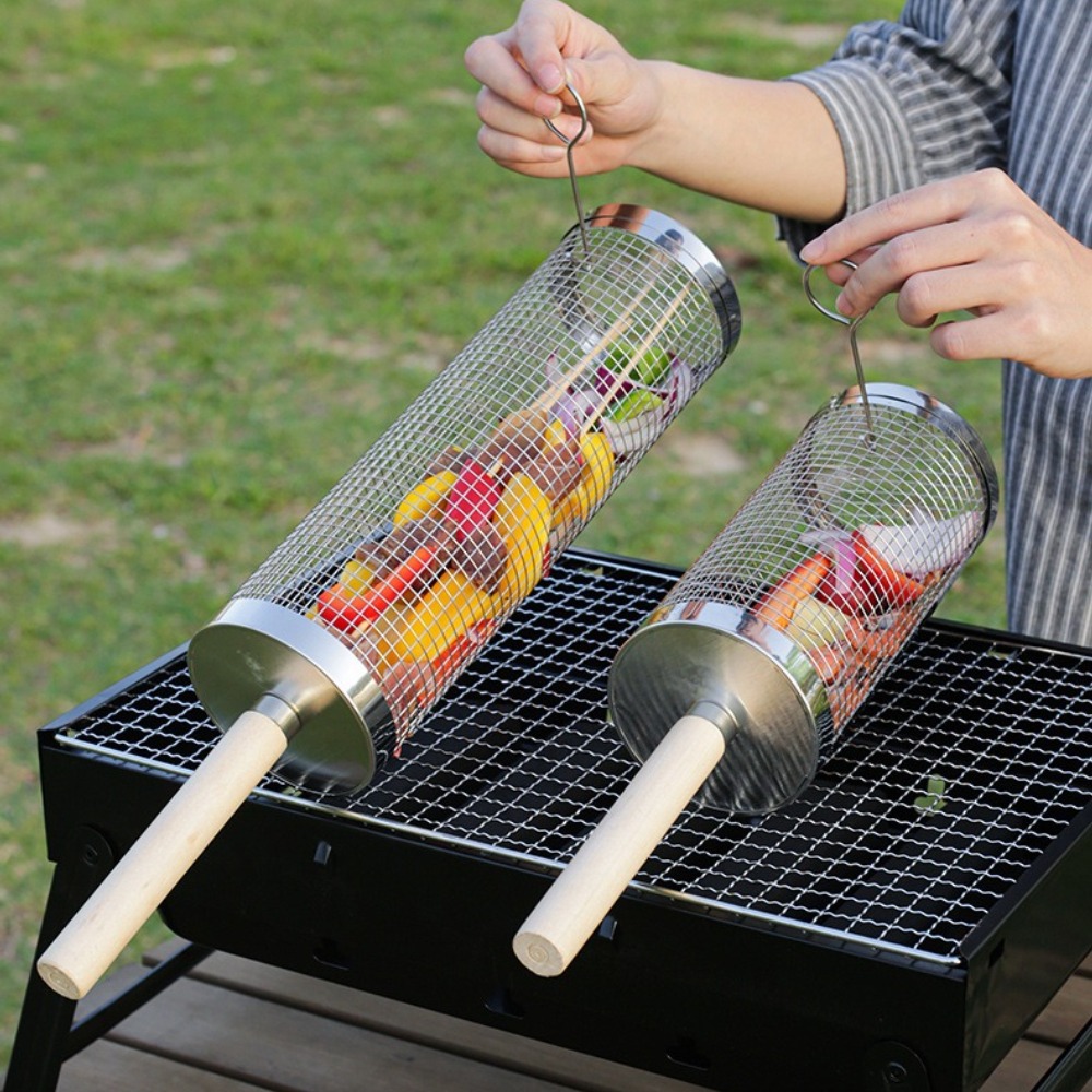 Stainless Steel Rolling BBQ Gr - đánh giá và giá Camping Cooking Griddle
