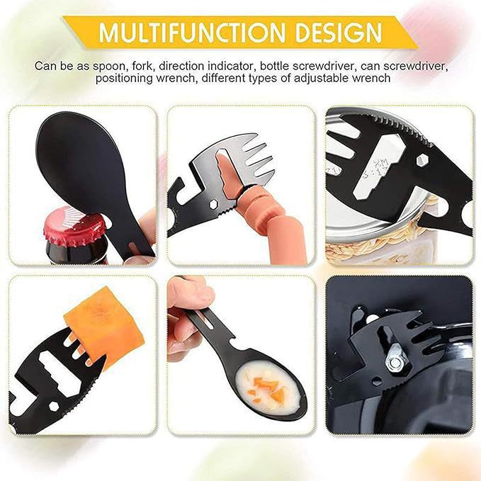 Portable Stainless Steel Fork  - đánh giá và giá Camping Cooking Set Lightweight