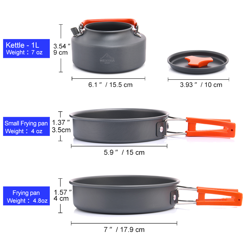 Widesea Camping Outdoor Cookwa - đánh giá và giá Camping Cooking And Eating Set