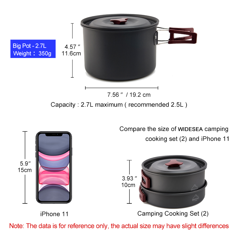 Widesea Camping Cookware Set O - đánh giá và giá Camping Cooking And Eating Set