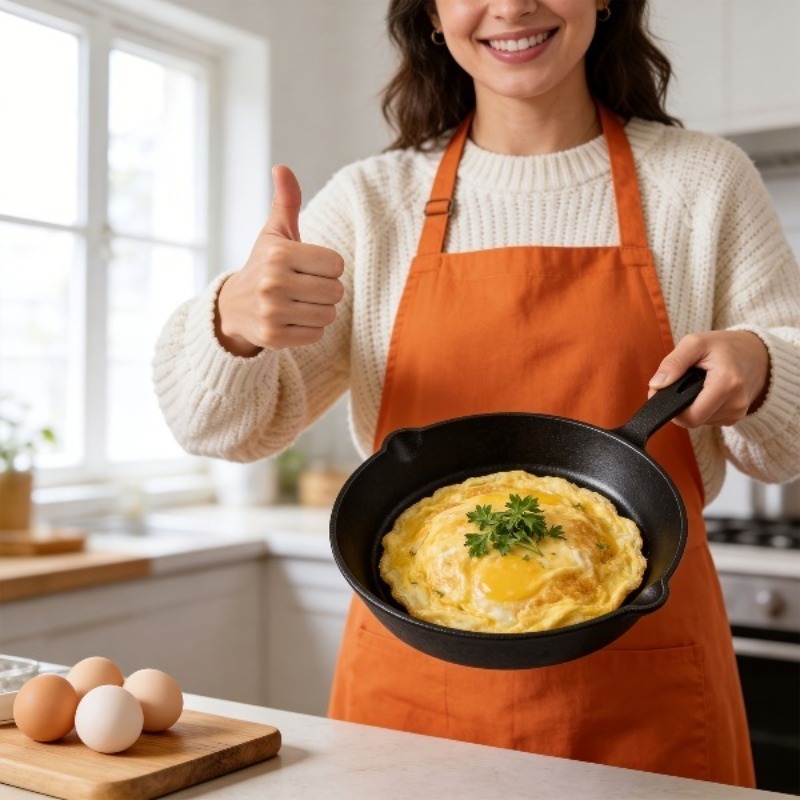 3PCS Cast Iron Skillet Set 6/8 - đánh giá và giá Camping Cooking Without Gas