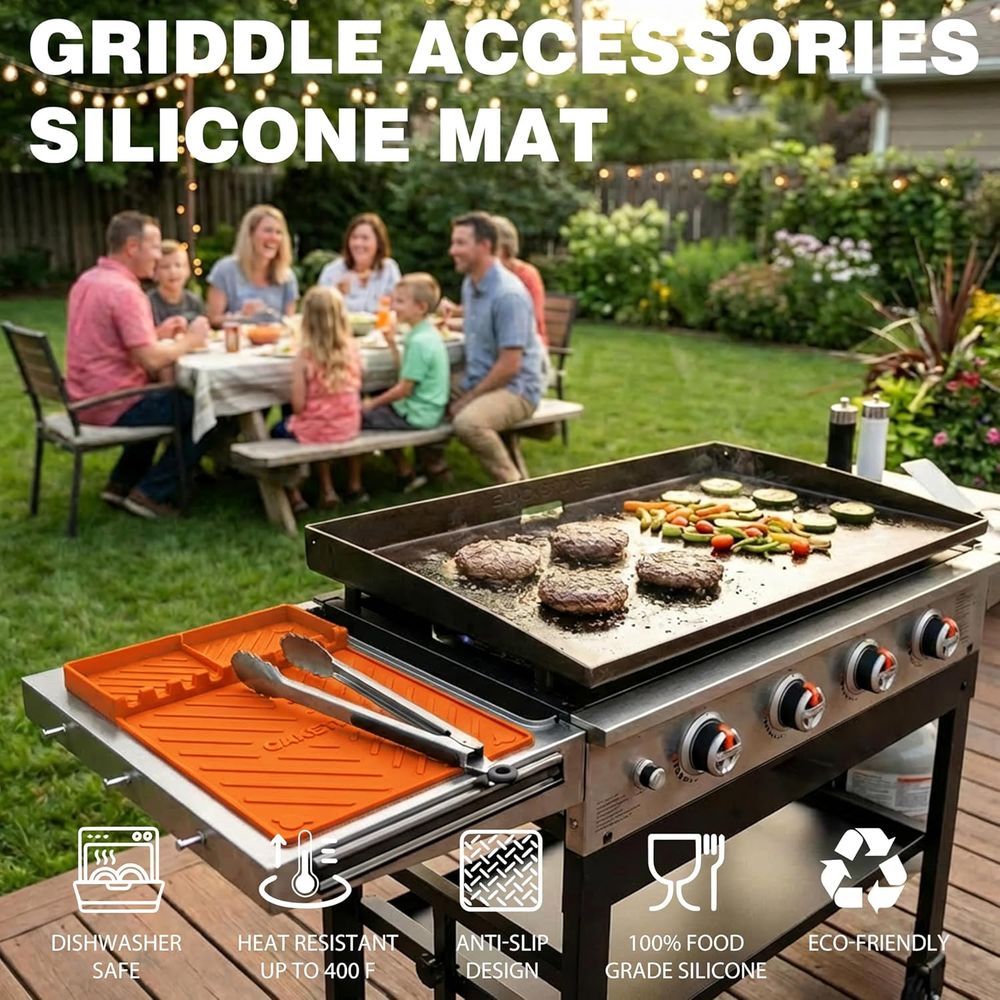 Silicone Grill Mats or Griddle - đánh giá và giá Camping Cooking Griddle