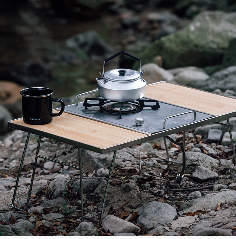 Outdoor foldable card-type cam - đánh giá và giá Camping Cooking Table With Windshield