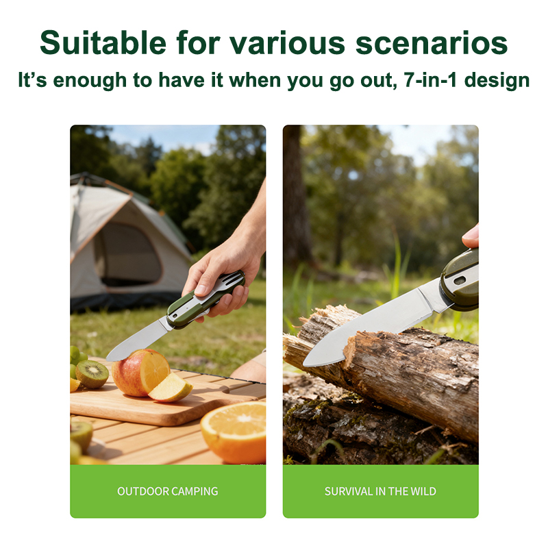 New Stainless Steel 7In1 Campi - đánh giá và giá Camping Cooking And Cutlery Set