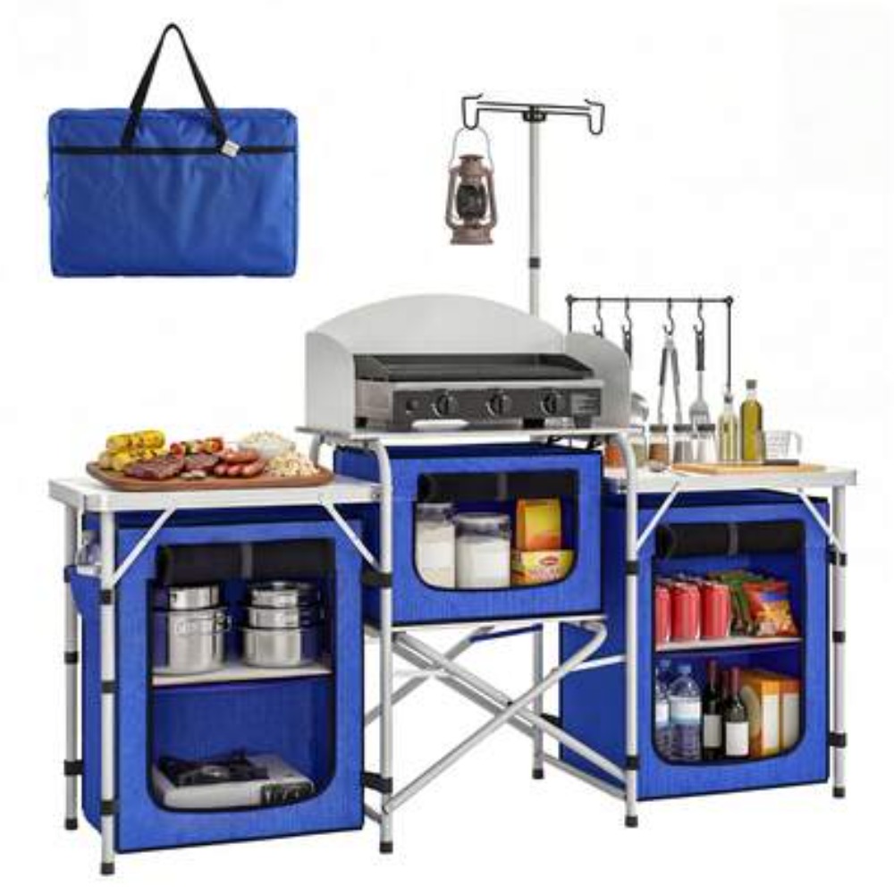 Aluminum Camping Kitchen Table - đánh giá và giá Camping Cooking Table With Windshield