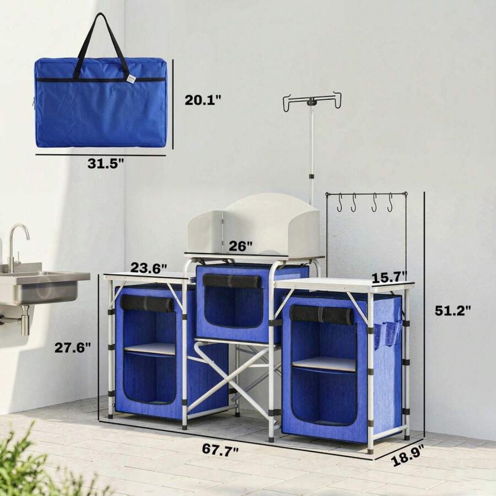 Aluminum Camping Kitchen Table - đánh giá và giá Camping Cooking Table With Windshield