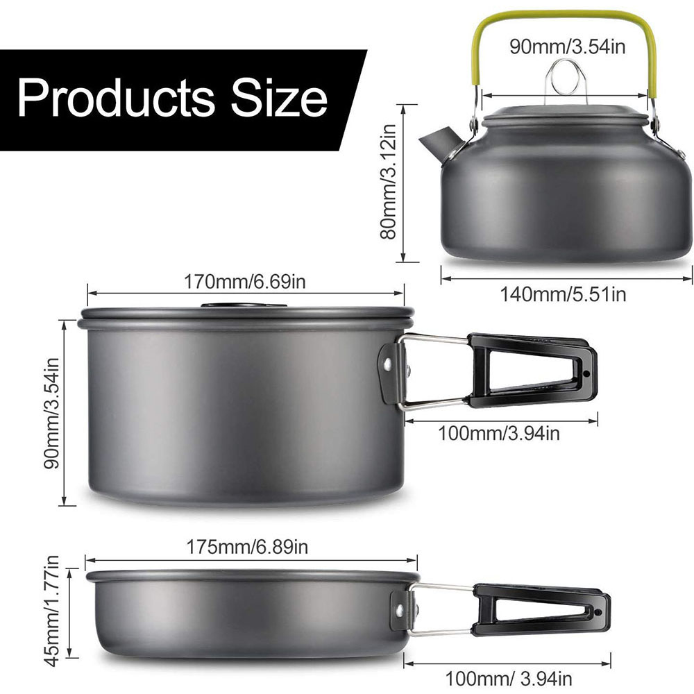 Outdoor Camping Cookware Set M - đánh giá và giá Camping Cooking Set Lightweight