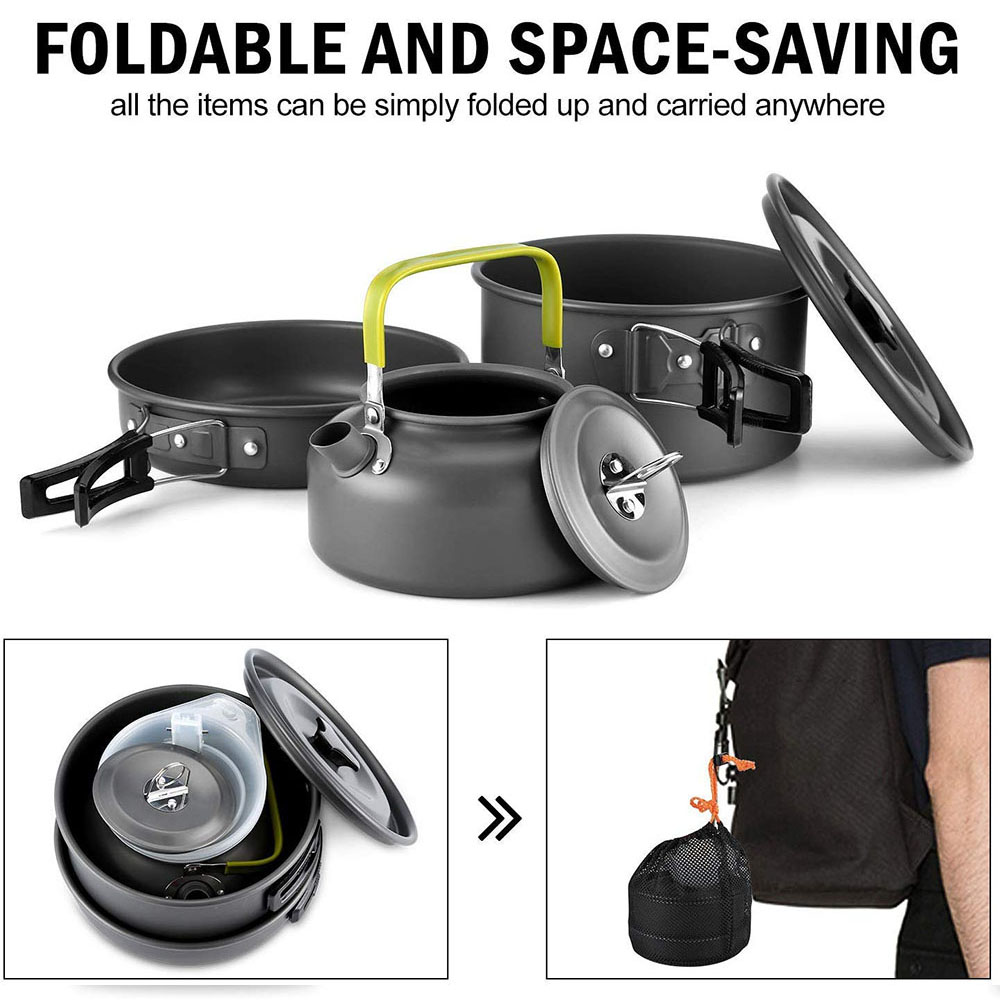 Outdoor Camping Cookware Set M - đánh giá và giá Camping Cooking Set Lightweight