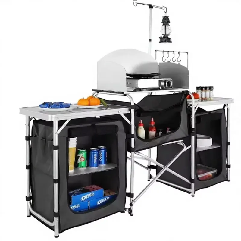 Wholesale Large Aluminum Outdo - đánh giá và giá Camping Cooking Table With Windshield