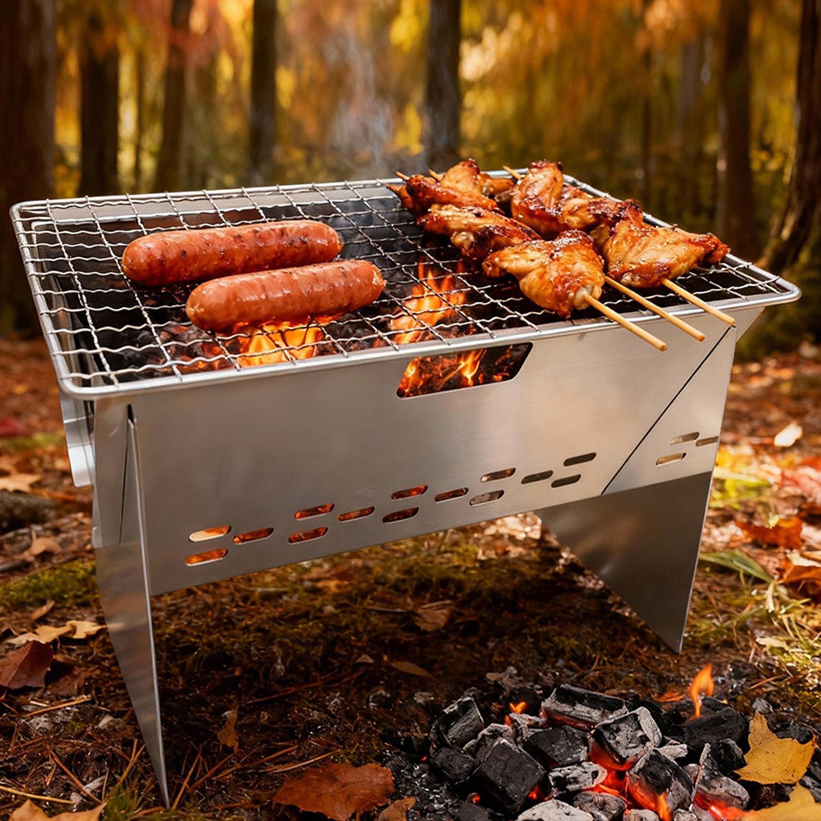 Foldable Portable Charcoal Gri - đánh giá và giá Camping Cooking Fire Stove