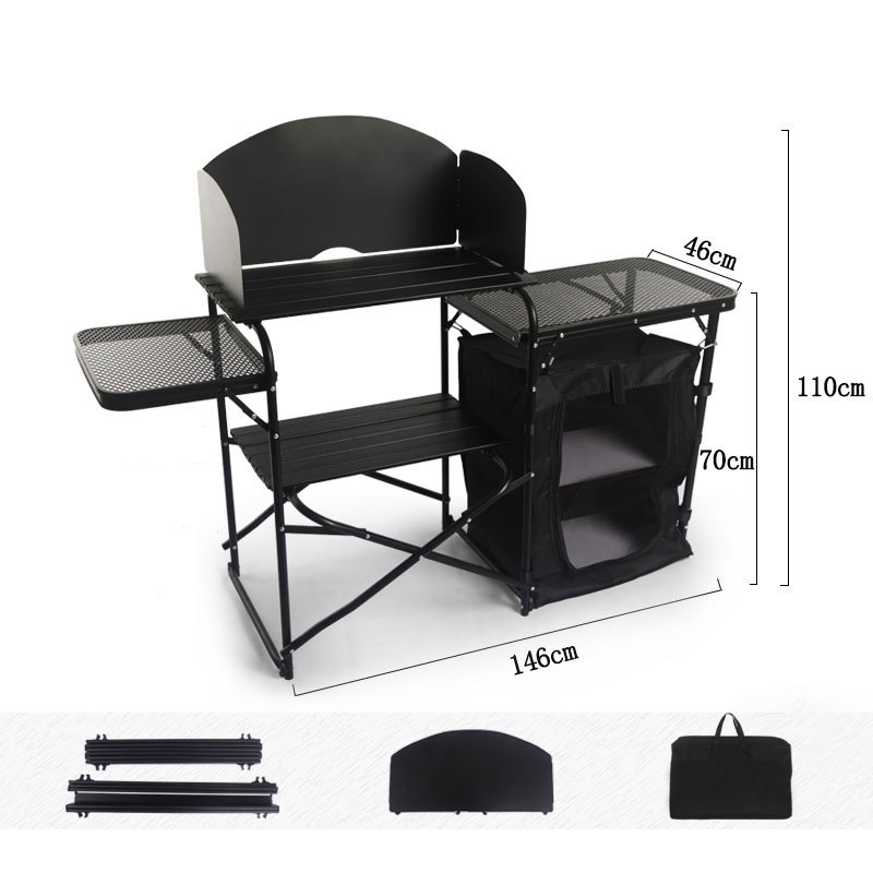 Factory Wholesale Portable Out - đánh giá và giá Camping Cooking Table With Windshield