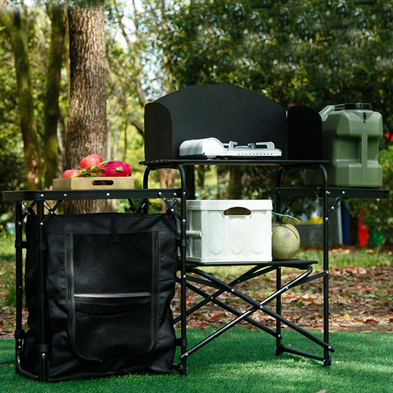 Factory Wholesale Portable Out - đánh giá và giá Camping Cooking Table With Windshield